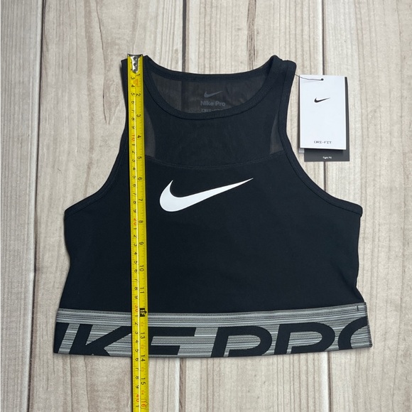 Nike Women's Size Small Pro Dri-Fit Crop Tank Top Black - Picture 4 of 9